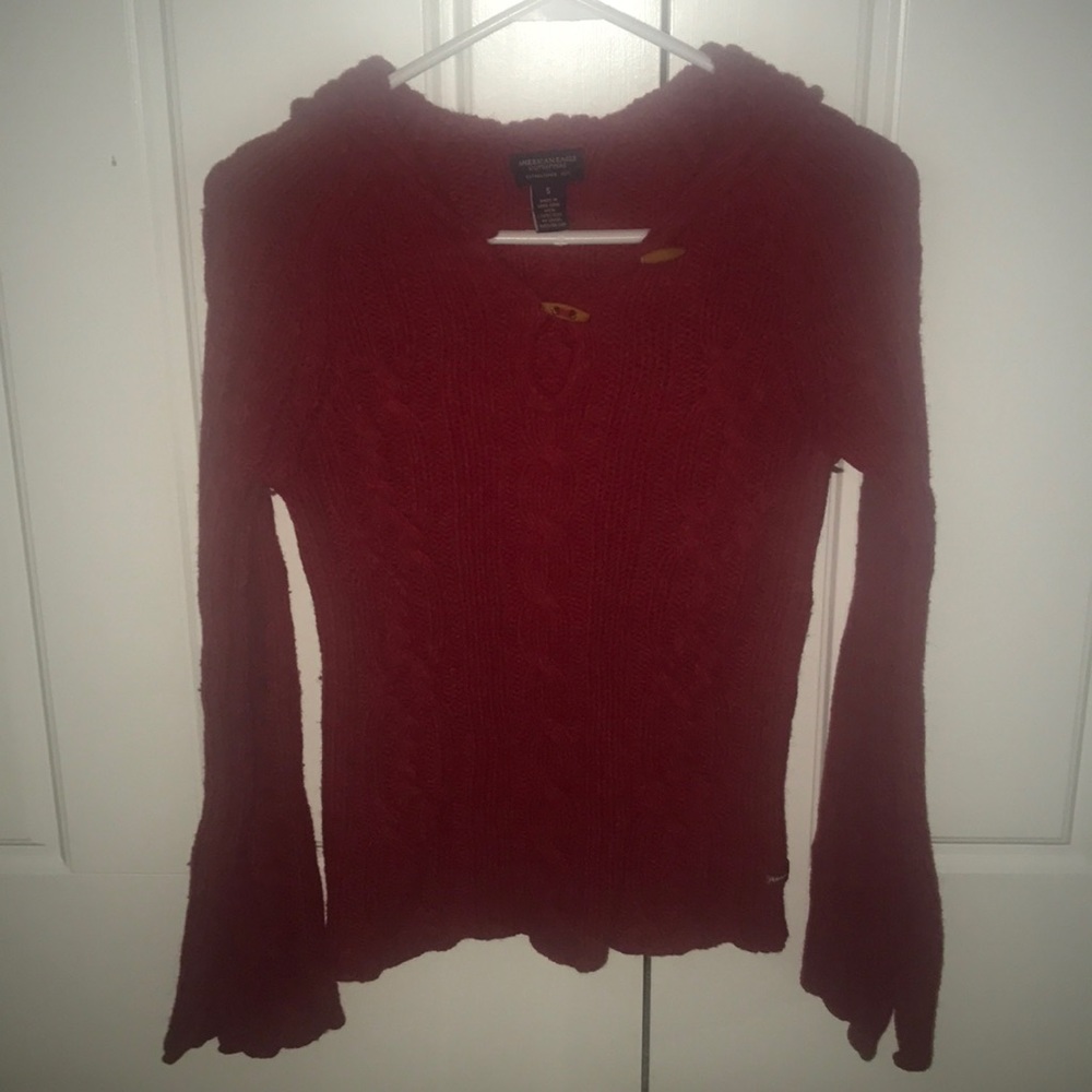 Vintage AE hooded red sweater